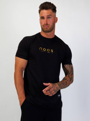Mid Scoop Tee Black/Gold