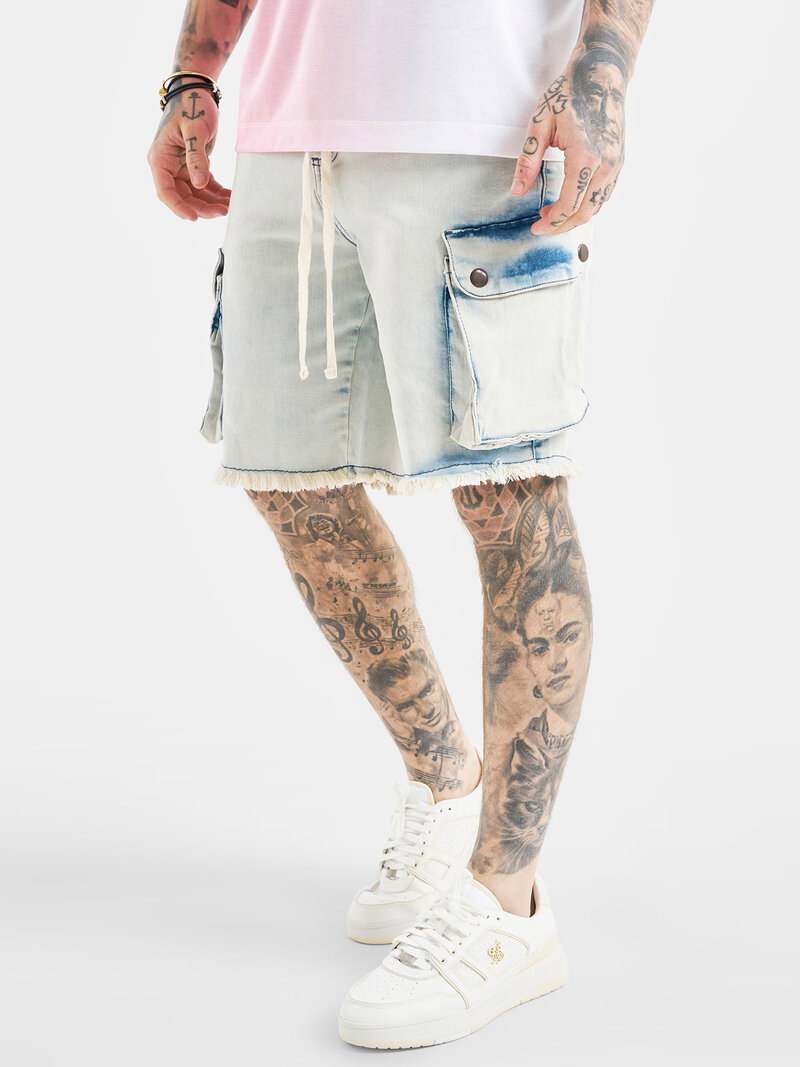 Messi x Cargo Denim Shorts Bleached (M)