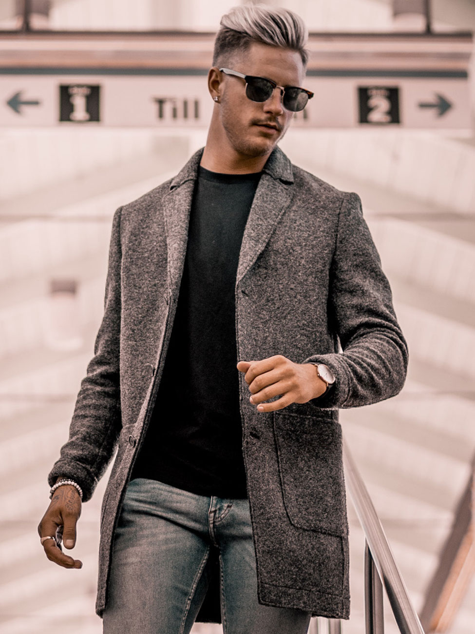 Malone 2.0 Coat Dark Grey Melange (S)