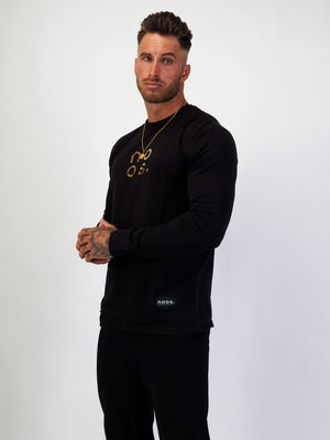 L/S Gym Tee Black/Gold