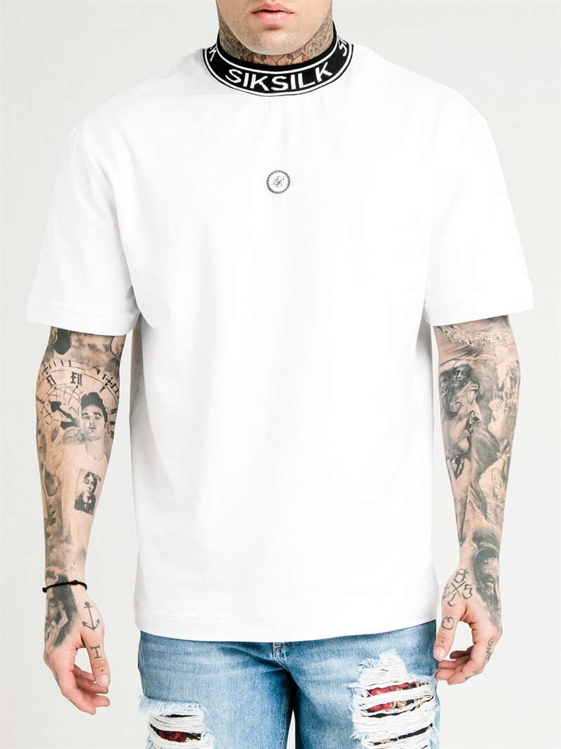 DA High Collar Essential Tee White (XS)