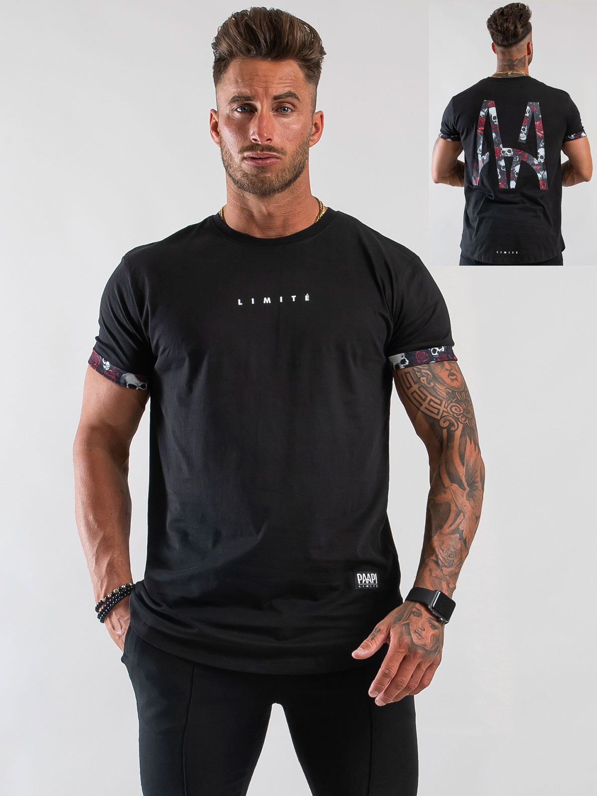 Skull Roses Tee Black (S)