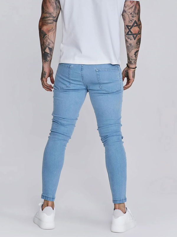 Distressed Skinny Denims Light Blue
