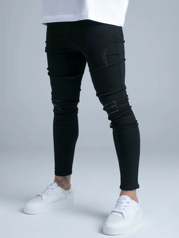 Distressed Skinny Jeans Black