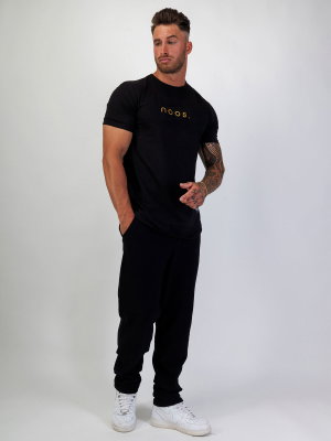 Mid Scoop Tee Black/Gold