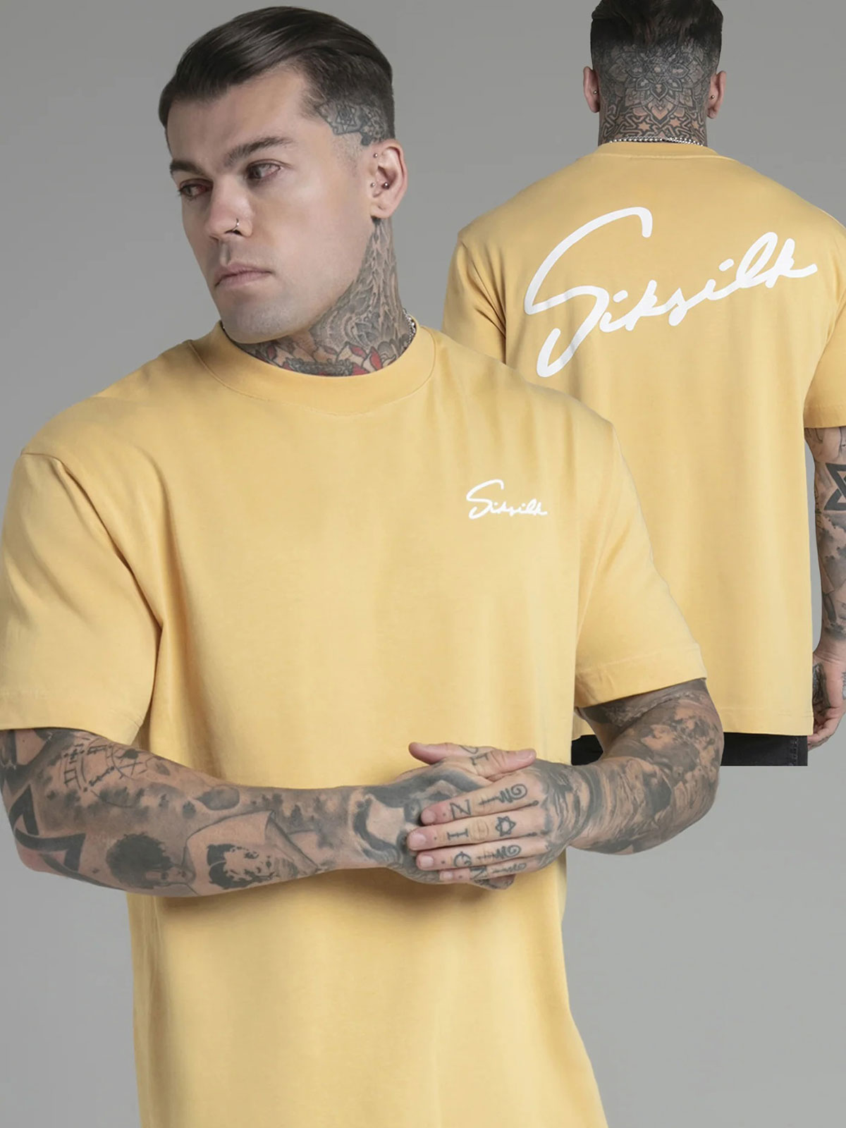 Script Tee Yellow (S)