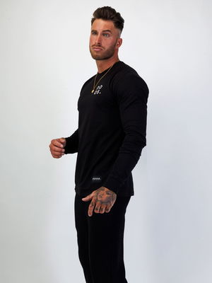 L/S Small Logo Tee Black