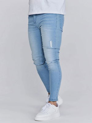 Distressed Skinny Denims Light Blue