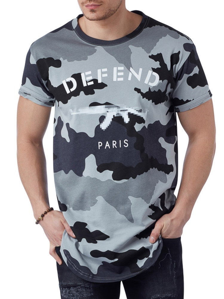 Andre Tee Camo Grey (S)