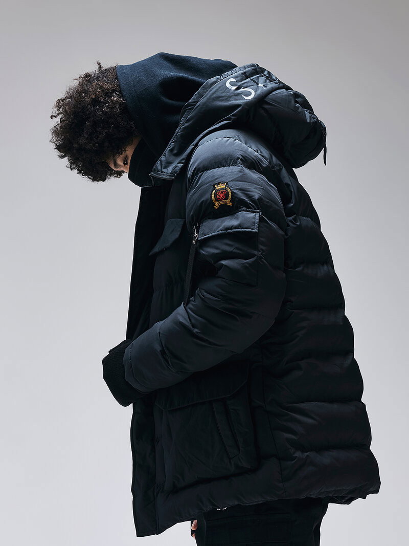 Black Parka Coat (XS)
