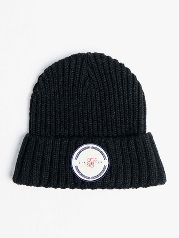 Rib Cuff Beanie Black