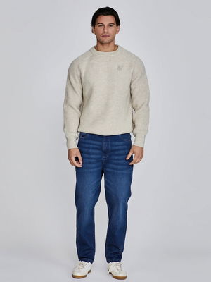 Mid Blue Tapered Jeans