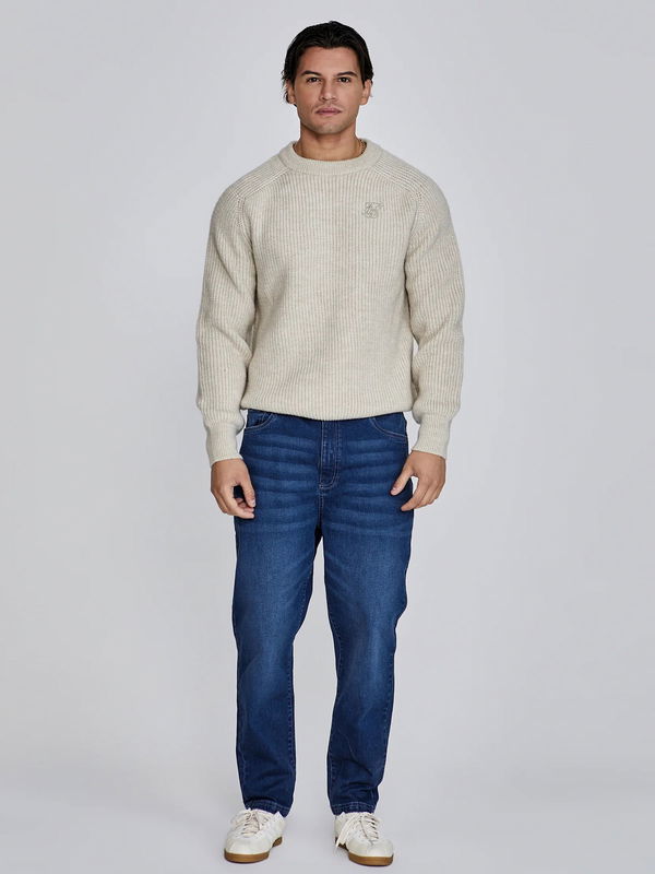 Mid Blue Tapered Jeans