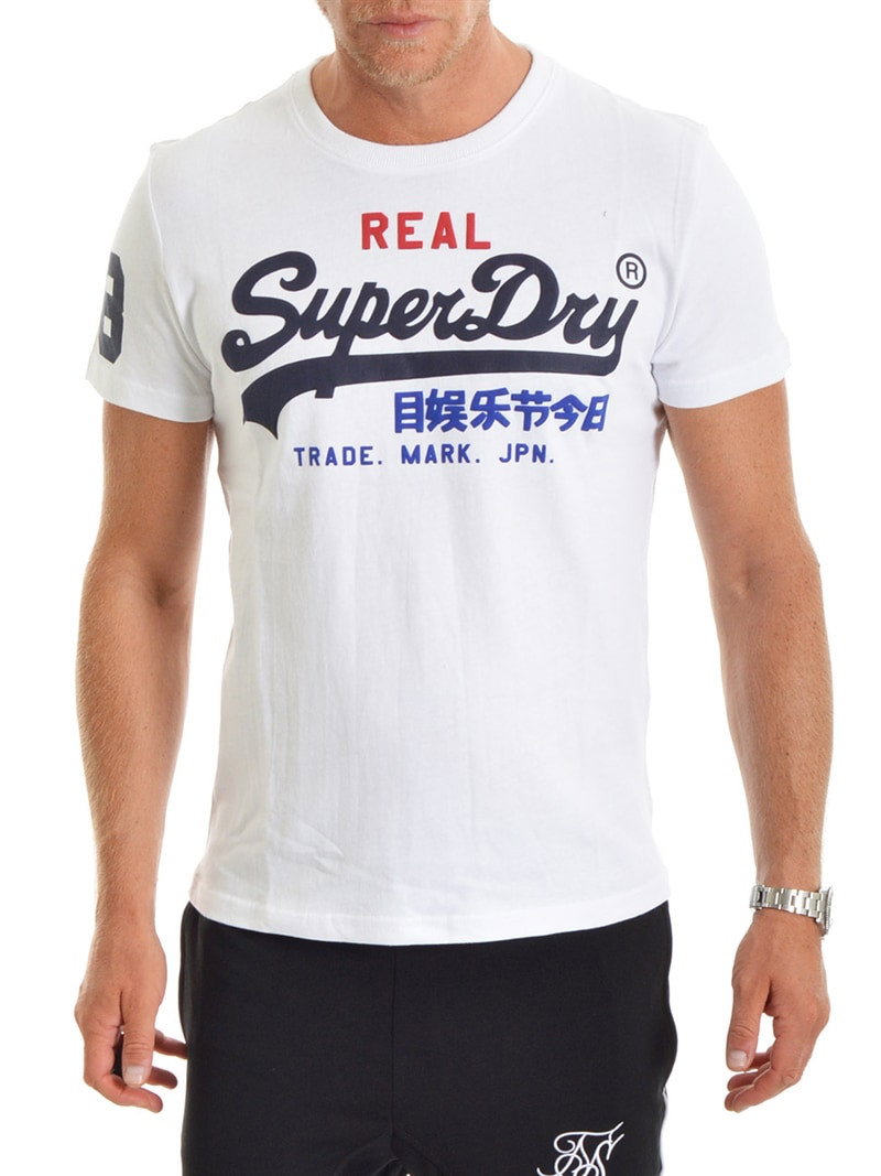 Vintage Logo Tri Tee White (S)
