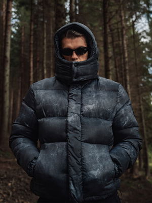 Marble Puffer Dark Grey
