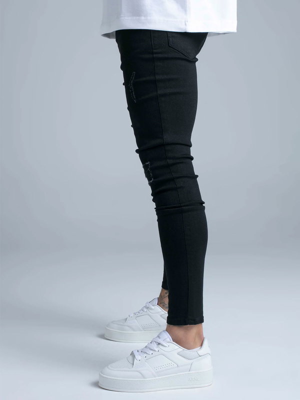Distressed Skinny Jeans Black
