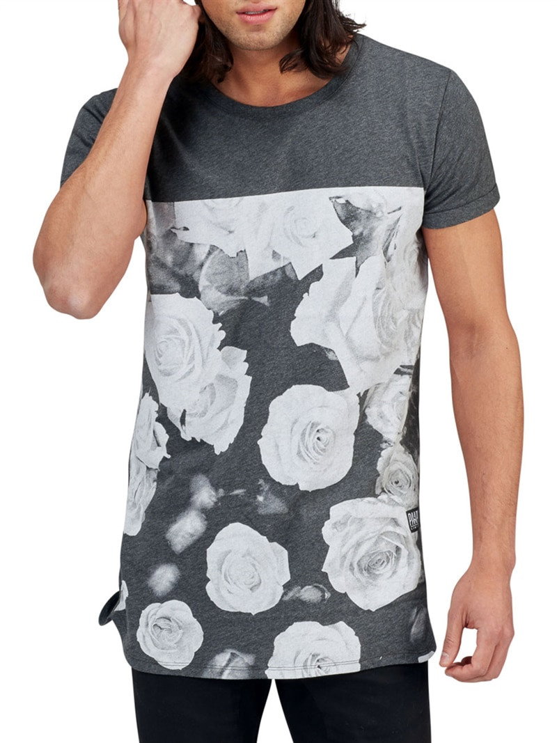 Rose Front Tee Dark Grey (S)
