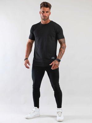 Athleisure Straight Tee Black