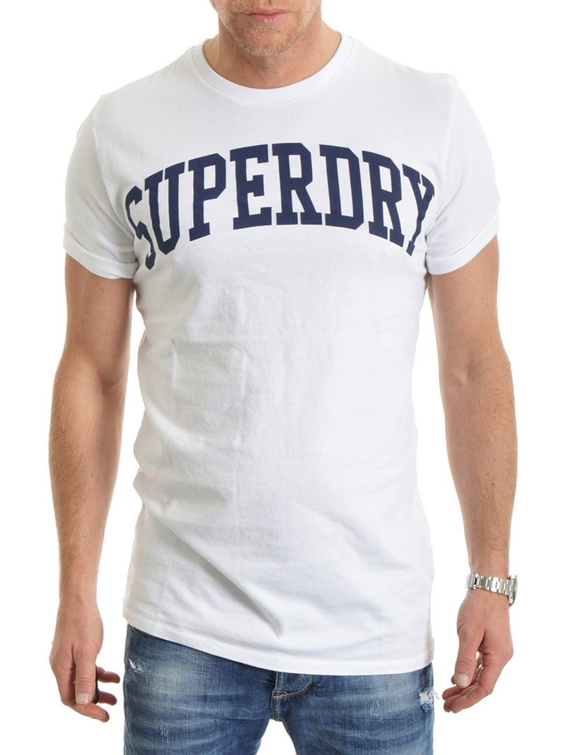Varsity Long Line Tee Optic White (S)