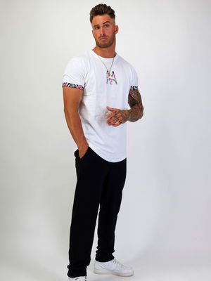 AA Front Tee Roses White