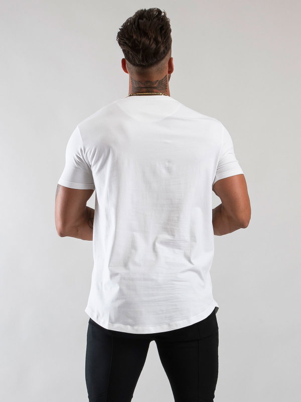Mid Scoop Tee White