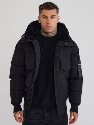 Hooded Bomber Black