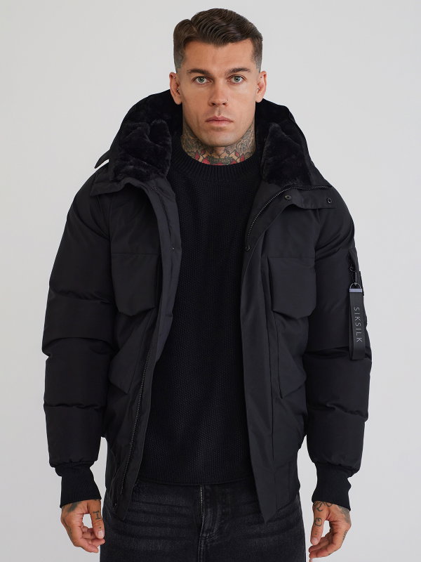 Hooded Bomber Black