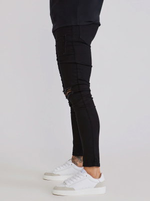 Distressed Skinny Jeans Black