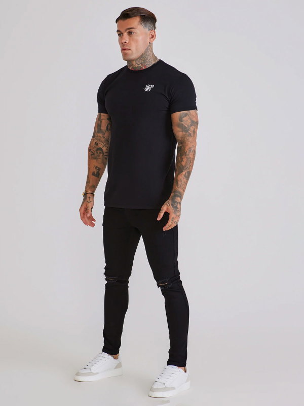 Distressed Skinny Jeans Black
