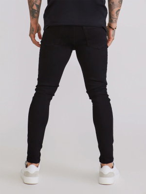 Distressed Skinny Jeans Black