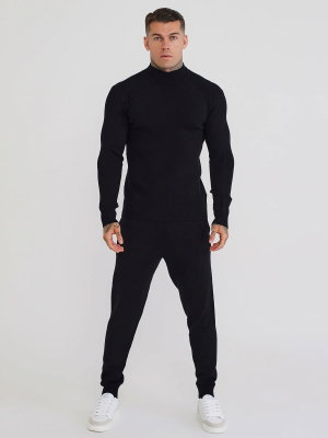 Knitted Joggers Black