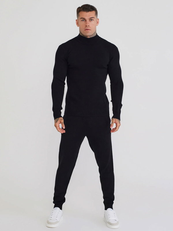 Knitted Joggers Black