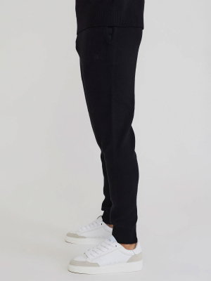 Knitted Joggers Black