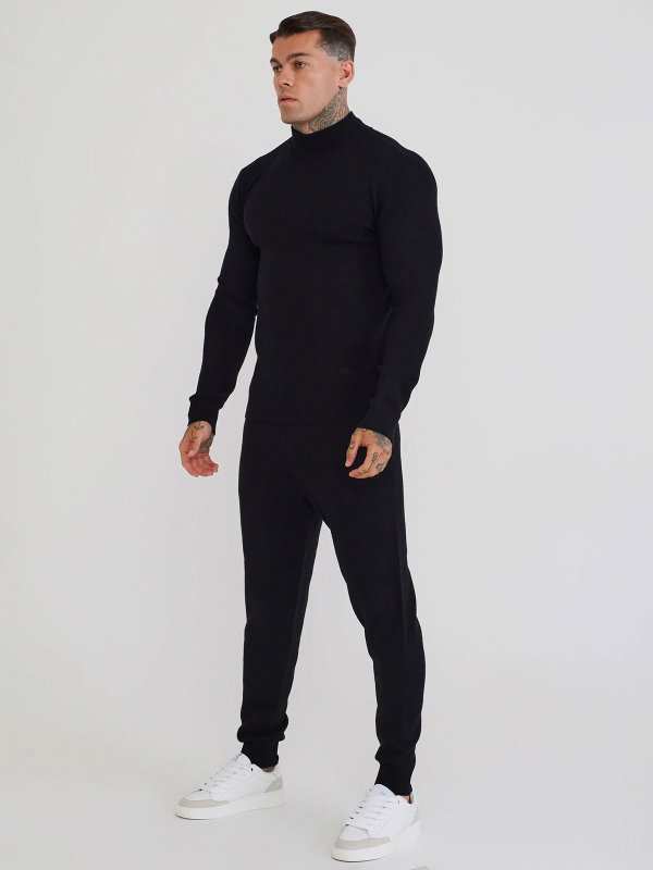 Knitted Joggers Black