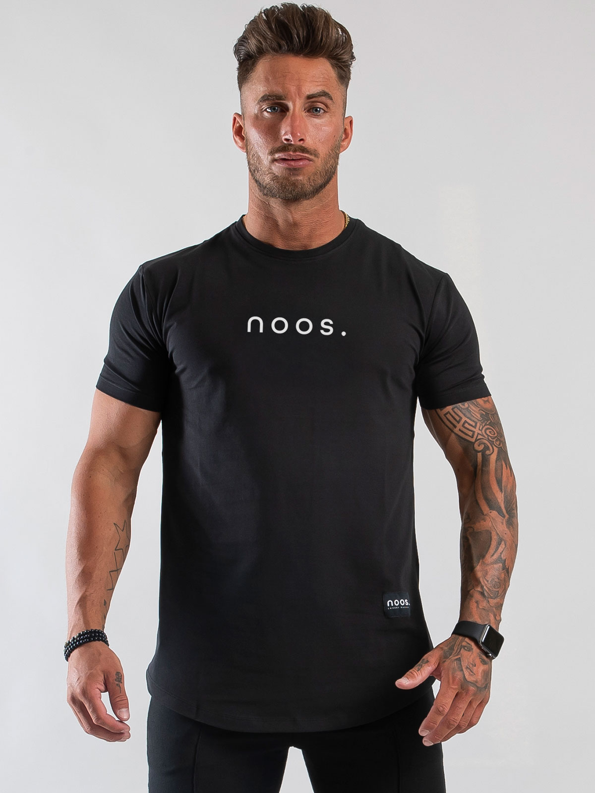 Mid Scoop Tee Black (S)