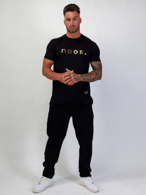 Gold Scoop Tee Black