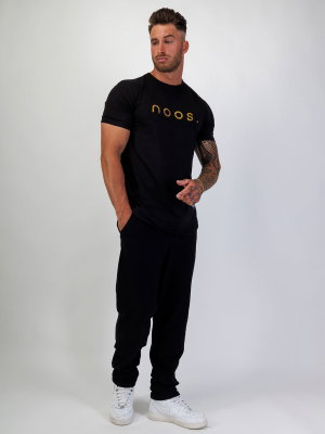 Gold Scoop Tee Black
