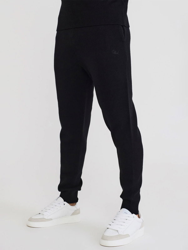 Knitted Joggers Black