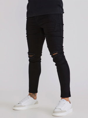 Distressed Skinny Jeans Black