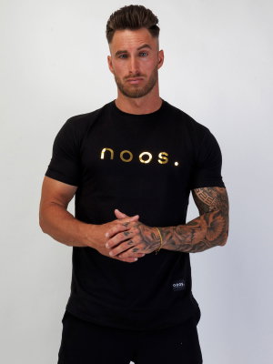 Gold Scoop Tee Black
