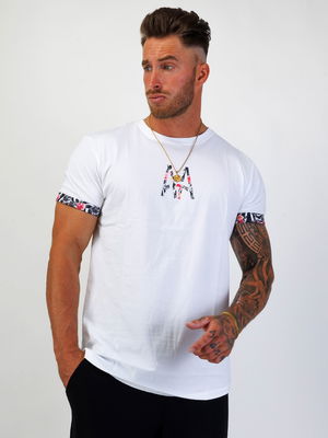 AA Front Tee Roses White