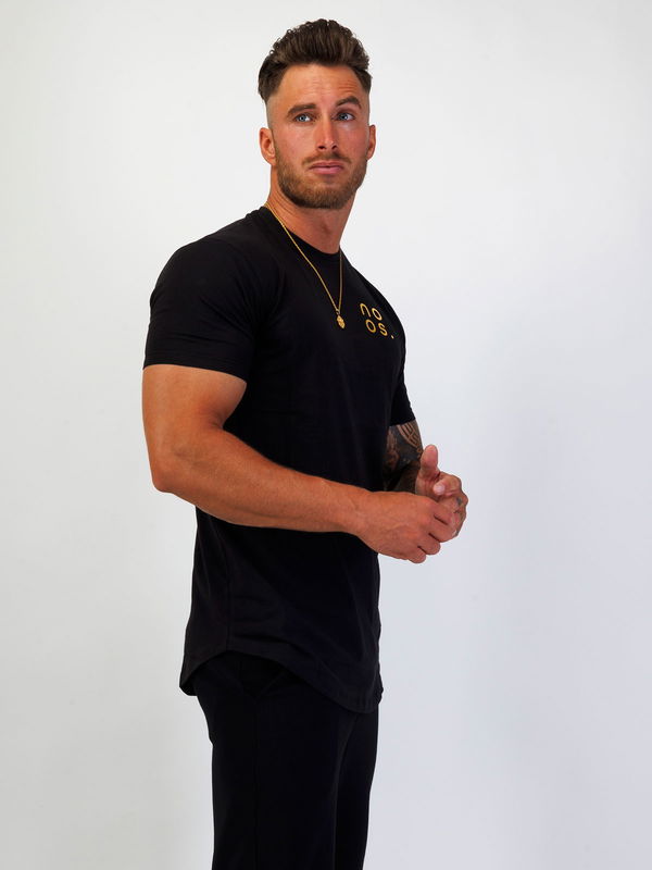 Small Logo Scoop Tee Black/Gold