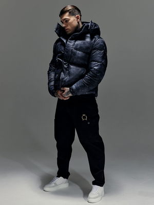 Marble Puffer Dark Grey