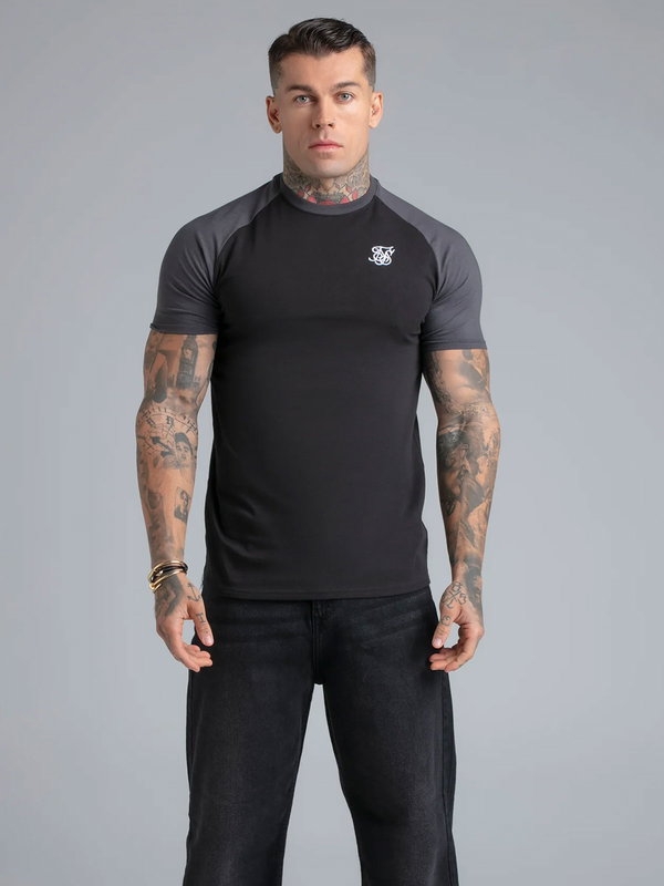 Black & Grey Raglan Tee