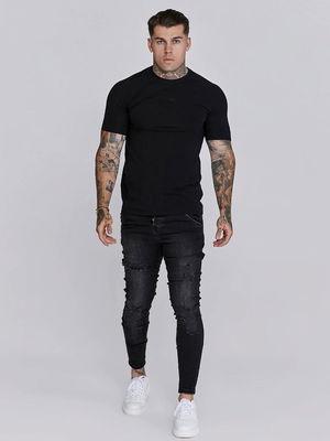 Black Distressed Skinny Jeans