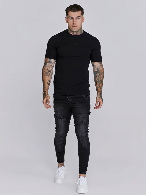 Black Distressed Skinny Jeans