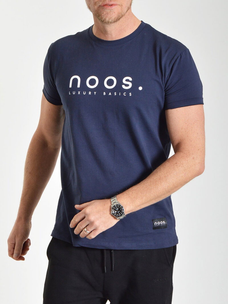 Big Logo Straight Tee Navy (S)
