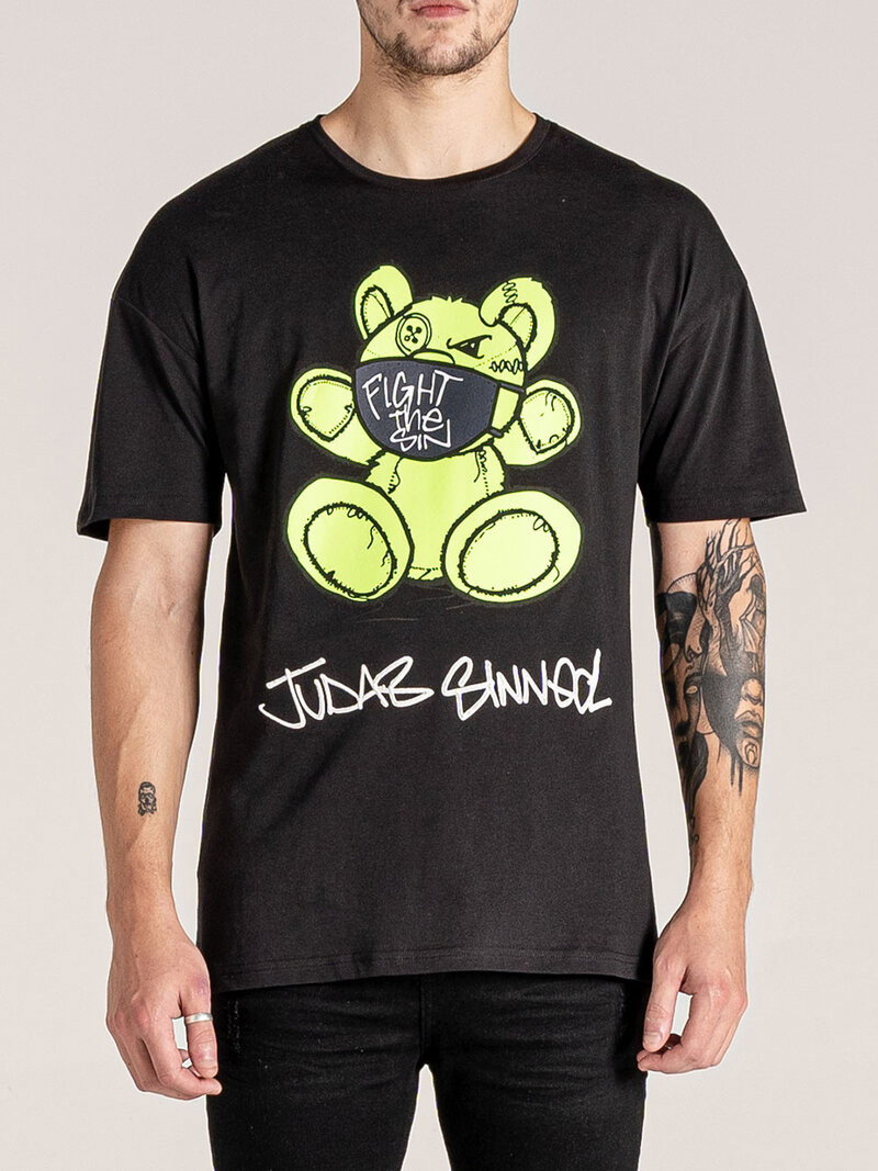 Fight Bear Mask Tee Black (S)