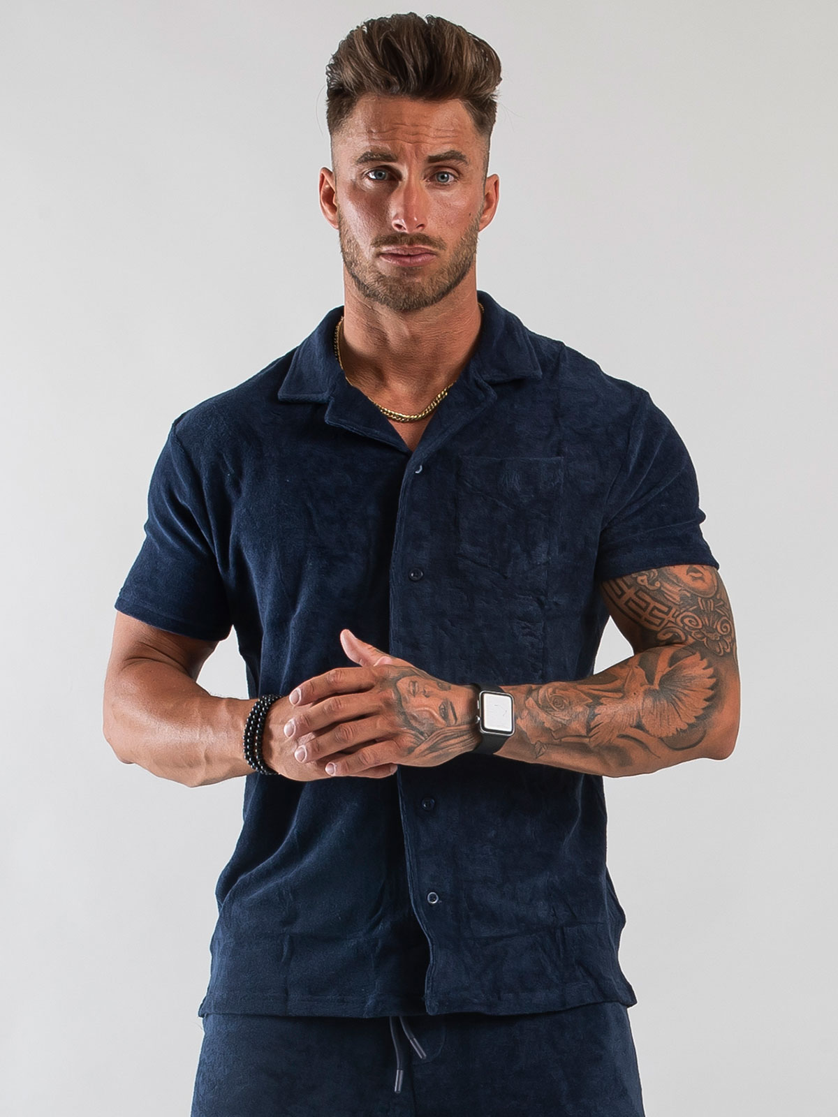 Cuba Shirt Terry Navy (S)