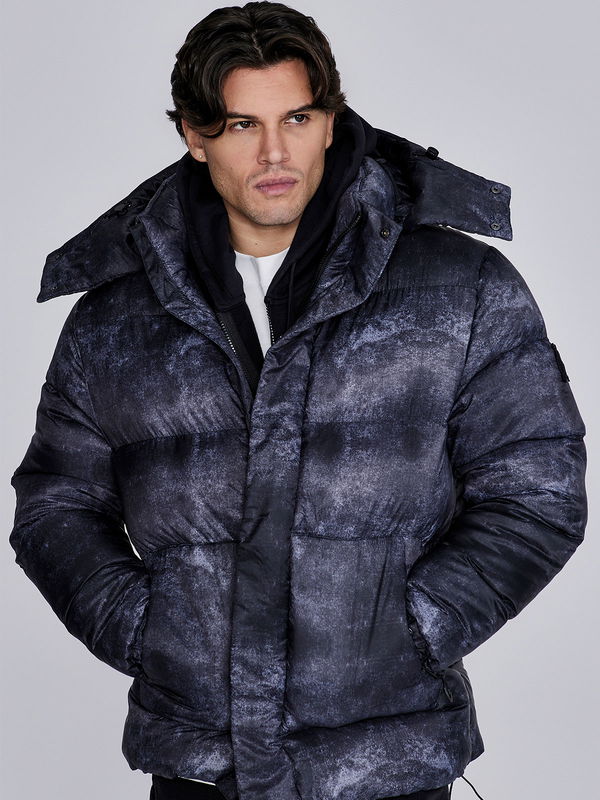Marble Puffer Dark Grey